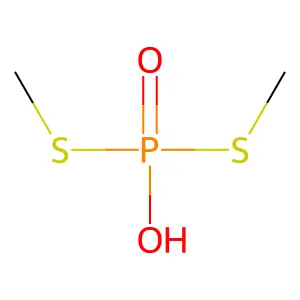 bis(methylsulfanyl)phosphinic acid structure