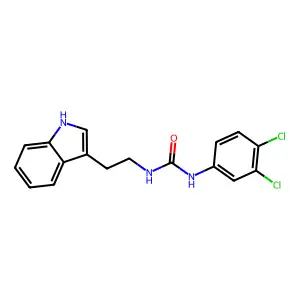 1-(3,4-dichlorophenyl)-3-[2-(1H-indol-3-yl)ethyl]urea structure