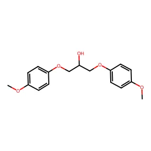 1,3-bis(4-methoxyphenoxy)-2-propanol structure