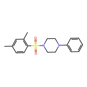 1-[(2,4-dimethylphenyl)sulfonyl]-4-phenylpiperazine structure