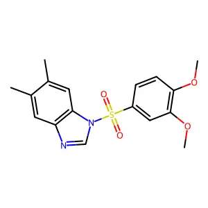 1-(3,4-dimethoxyphenyl)sulfonyl-5,6-dimethylbenzimidazole structure