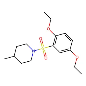 1-[(2,5-diethoxyphenyl)sulfonyl]-4-methylpiperidine structure
