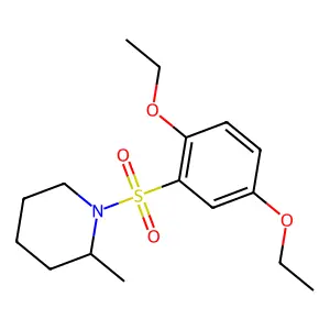 1-[(2,5-diethoxyphenyl)sulfonyl]-2-methylpiperidine structure
