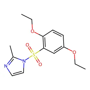 1-[(2,5-diethoxyphenyl)sulfonyl]-2-methyl-1H-imidazole structure