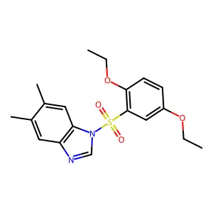 1-(2,5-diethoxyphenyl)sulfonyl-5,6-dimethylbenzimidazole structure
