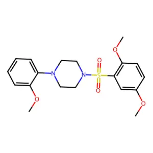1-(2,5-dimethoxyphenyl)sulfonyl-4-(2-methoxyphenyl)piperazine structure