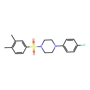 1-[(3,4-dimethylphenyl)sulfonyl]-4-(4-fluorophenyl)piperazine structure