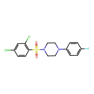 1-(2,4-dichlorophenyl)sulfonyl-4-(4-fluorophenyl)piperazine structure