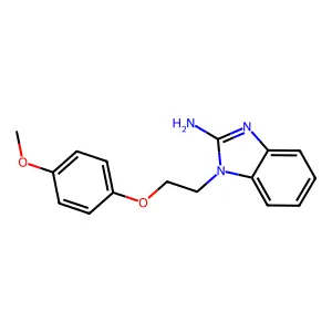 1-[2-(4-methoxyphenoxy)ethyl]benzimidazol-2-amine structure