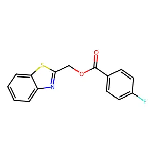 1,3-benzothiazol-2-ylmethyl 4-fluorobenzoate structure
