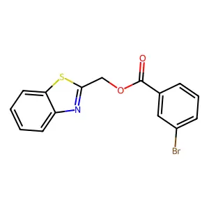 1,3-benzothiazol-2-ylmethyl 3-bromobenzoate structure