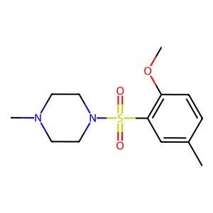1-(2-methoxy-5-methylphenyl)sulfonyl-4-methylpiperazine structure
