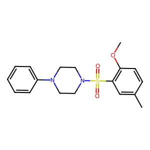 1-(2-methoxy-5-methylphenyl)sulfonyl-4-phenylpiperazine structure