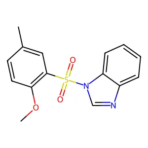 1-(2-methoxy-5-methylphenyl)sulfonylbenzimidazole structure
