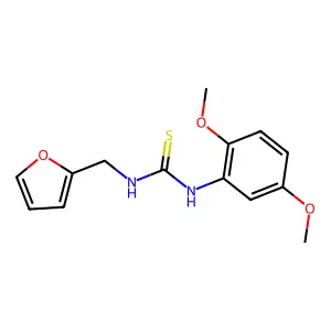 1-(2,5-dimethoxyphenyl)-3-(furan-2-ylmethyl)thiourea structure