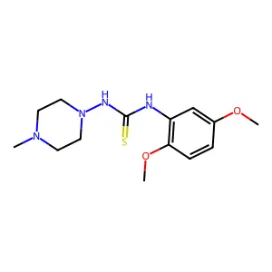 1-(2,5-dimethoxyphenyl)-3-(4-methylpiperazin-1-yl)thiourea structure