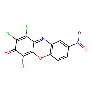 1,2,4-trichloro-8-nitrophenoxazin-3-one structure