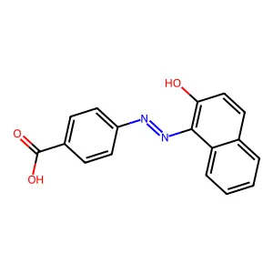 Benzoic acid, p-((2-hydroxy-1-naphthyl)azo)- structure