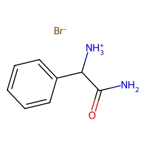 (2-amino-2-oxo-1-phenylethyl)azanium bromide structure