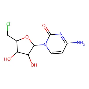 1-(5-Chloro-5-deoxypentofuranosyl)-4-imino-1,4-dihydropyrimidin-2-ol structure