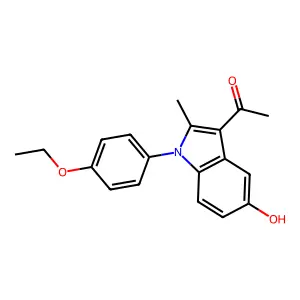 1-[1-(4-ethoxyphenyl)-5-hydroxy-2-methylindol-3-yl]ethanone structure