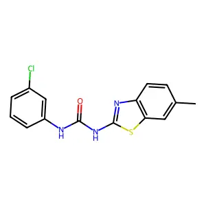 1-(3-chlorophenyl)-3-(6-methyl-1,3-benzothiazol-2-yl)urea structure