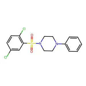 1-[(2,5-dichlorophenyl)sulfonyl]-4-phenylpiperazine structure