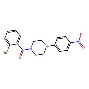 1-(2-Bromobenzoyl)-4-(4-nitrophenyl)piperazine structure