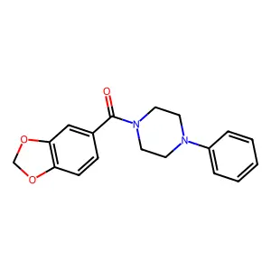 1,3-benzodioxol-5-yl-(4-phenylpiperazin-1-yl)methanone structure