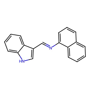 1-(1H-indol-3-yl)-N-naphthalen-1-ylmethanimine structure