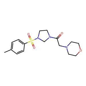 1-[3-(4-methylphenyl)sulfonylimidazolidin-1-yl]-2-morpholin-4-ylethanone structure