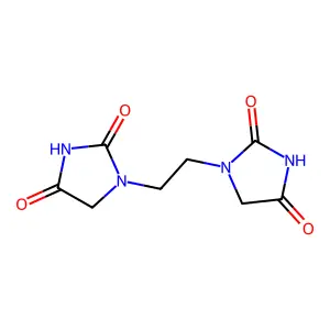 1-[2-(2,4-dioxoimidazolidin-1-yl)ethyl]imidazolidine-2,4-dione structure
