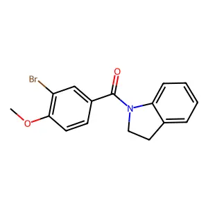 1-(3-bromo-4-methoxybenzoyl)indoline structure