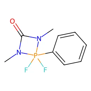 1,3,2-Diazaphosphetidin-4-one, 2,2-difluoro-2,2-dihydro-1,3-dimethyl-2-phenyl- structure