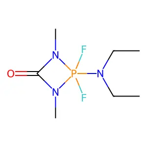 1,3,2-Diazaphosphetidin-4-one, 2-(diethylamino)-2,2-difluoro-2,2-dihydro-1,3-dimethyl- structure