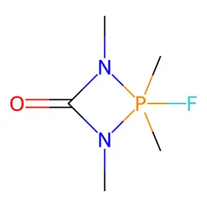 1,3,2-Diazaphosphetidin-4-one, 2-fluoro-2,2-dihydro-1,2,2,3-tetramethyl- structure