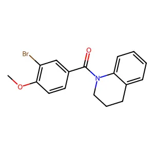 1-(3-bromo-4-methoxybenzoyl)-1,2,3,4-tetrahydroquinoline structure