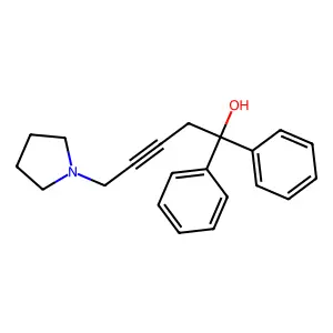 1,1-diphenyl-5-(pyrrolidin-1-yl)pent-3-yn-1-ol structure