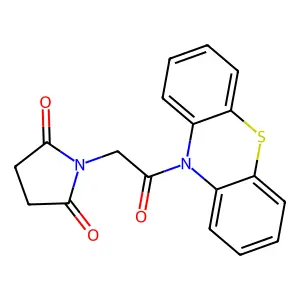 1-(2-oxo-2-phenothiazin-10-ylethyl)pyrrolidine-2,5-dione structure