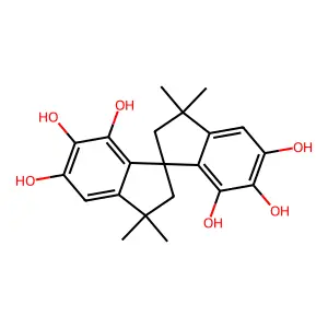 1,1'-Spirobi[1H-indene]-5,5',6,6',7,7'-hexol, 2,2',3,3'-tetrahydro-3,3,3',3'-tetramethyl- structure