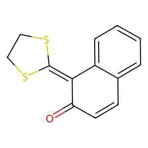 1-(1,3-dithiolan-2-ylidene)naphthalen-2-one structure