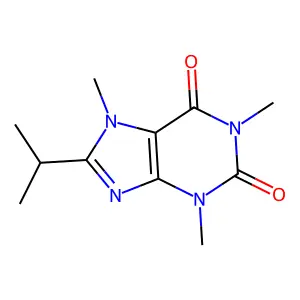 1,3,7-trimethyl-8-propan-2-ylpurine-2,6-dione structure