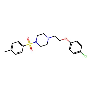 1-(2-(4-chlorophenoxy)ethyl)-4-tosylpiperazine structure