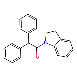 1-(2,3-dihydroindol-1-yl)-2,2-diphenylethanone structure