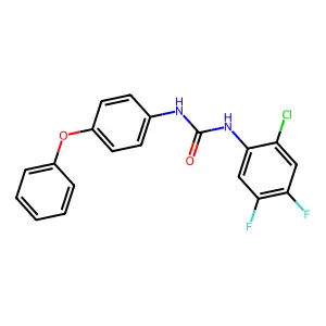 1-(2-chloro-4,5-difluorophenyl)-3-(4-phenoxyphenyl)urea structure