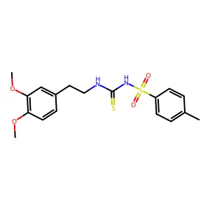 1-[2-(3,4-dimethoxyphenyl)ethyl]-3-(4-methylphenyl)sulfonylthiourea structure