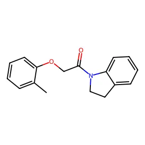 1-[(2-methylphenoxy)acetyl]indoline structure