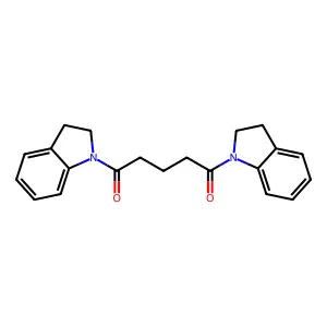 1,1'-(1,5-dioxo-1,5-pentanediyl)diindoline structure