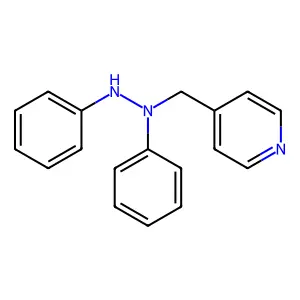 1,2-diphenyl-1-(pyridin-4-ylmethyl)hydrazine structure