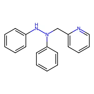 1,2-diphenyl-1-(pyridin-2-ylmethyl)hydrazine structure